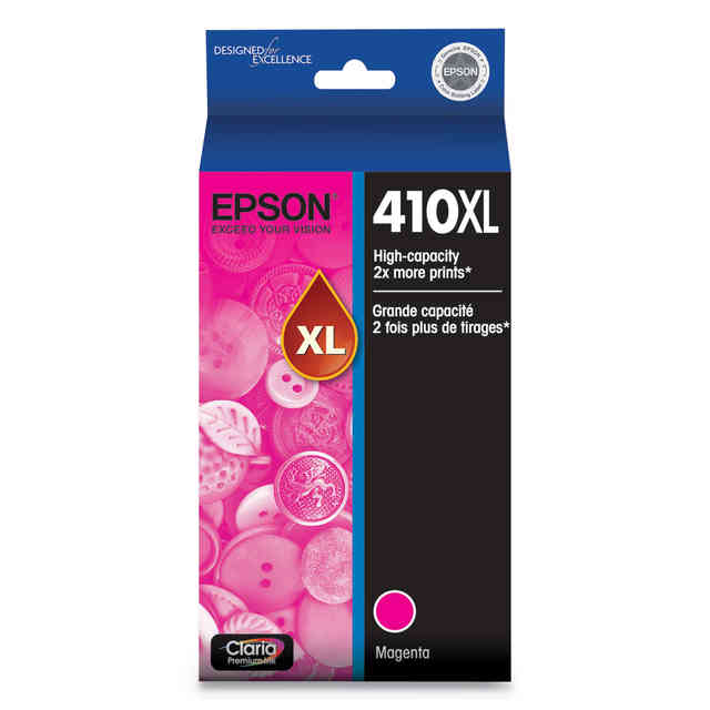 T410XL320-S (410XL) Claria High-Yield Ink, 650 Page-Yield, Magenta T410XL320-S (410XL) Claria High-Yield Ink, 650 Page-Yield, Magenta