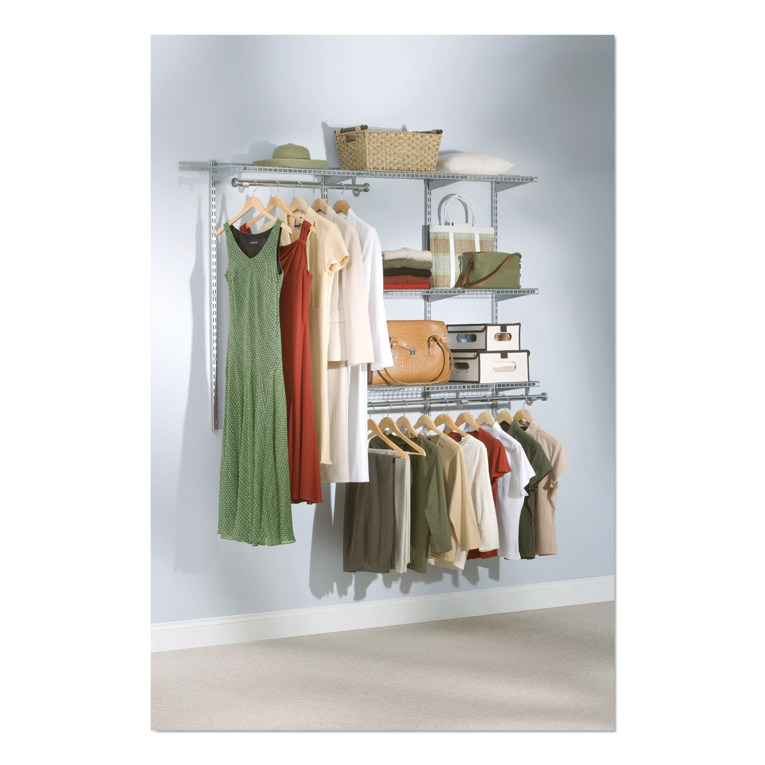 Rubbermaid Configurations Custom Closet Starter Kit, 5 Shelves, 48