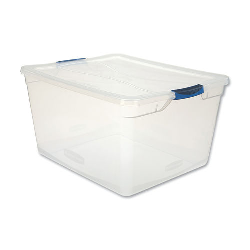 Cleverstore 30 qt. Plastic Storage Tote Container with Lid (6-Pack)