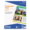 EPSS041062 - Matte Presentation Paper, 4.9 mil, 8.5 x 11, Matte Bright White, 100/Pack
