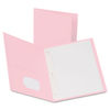 OXF57768 - Twin-Pocket Folders with 3 Fasteners, 0.5" Capacity, 11 x 8.5, Pink,25/Box