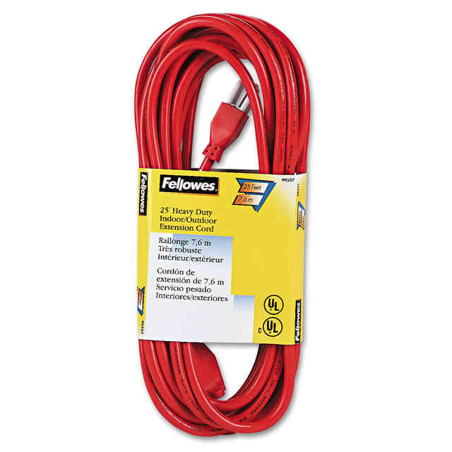 Indoor/Outdoor Heavy-Duty 3-Prong Plug Extension Cord by Fellowes