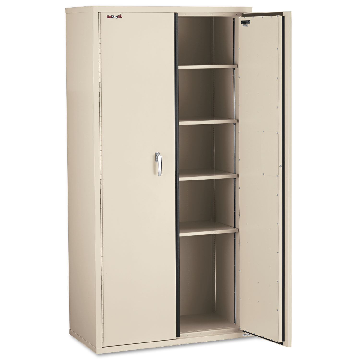 Broom Closet Storage Cabinet with 4 Adjustable Shelves - 36W x 24D x 72H