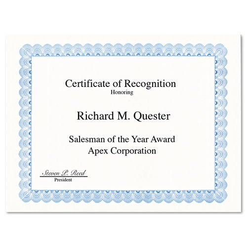 Geographics® Parchment Paper Certificates, 8-1/2 x 11, N