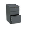 HON33720RS - Brigade Mobile Pedestal with Pencil Tray Insert, Left/Right, 3-Drawers: Box/Box/File, Letter, Charcoal, 15" x 19.88" x 28"