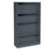 HONS60ABCS - Metal Bookcase, Four-Shelf, 34.5w x 12.63d x 59h, Charcoal