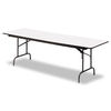 ICE55237 - OfficeWorks Commercial Wood-Laminate Folding Table, Rectangular, 96" x 30" x 29", Gray/Charcoal