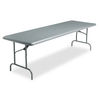 ICE65237 - IndestrucTable Industrial Folding Table, Rectangular, 96" x 30" x 29", Charcoal