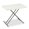 ICE65490 - IndestrucTable Classic Personal Folding Table, 30" x 20" x 25" to 28", Platinum/Gray