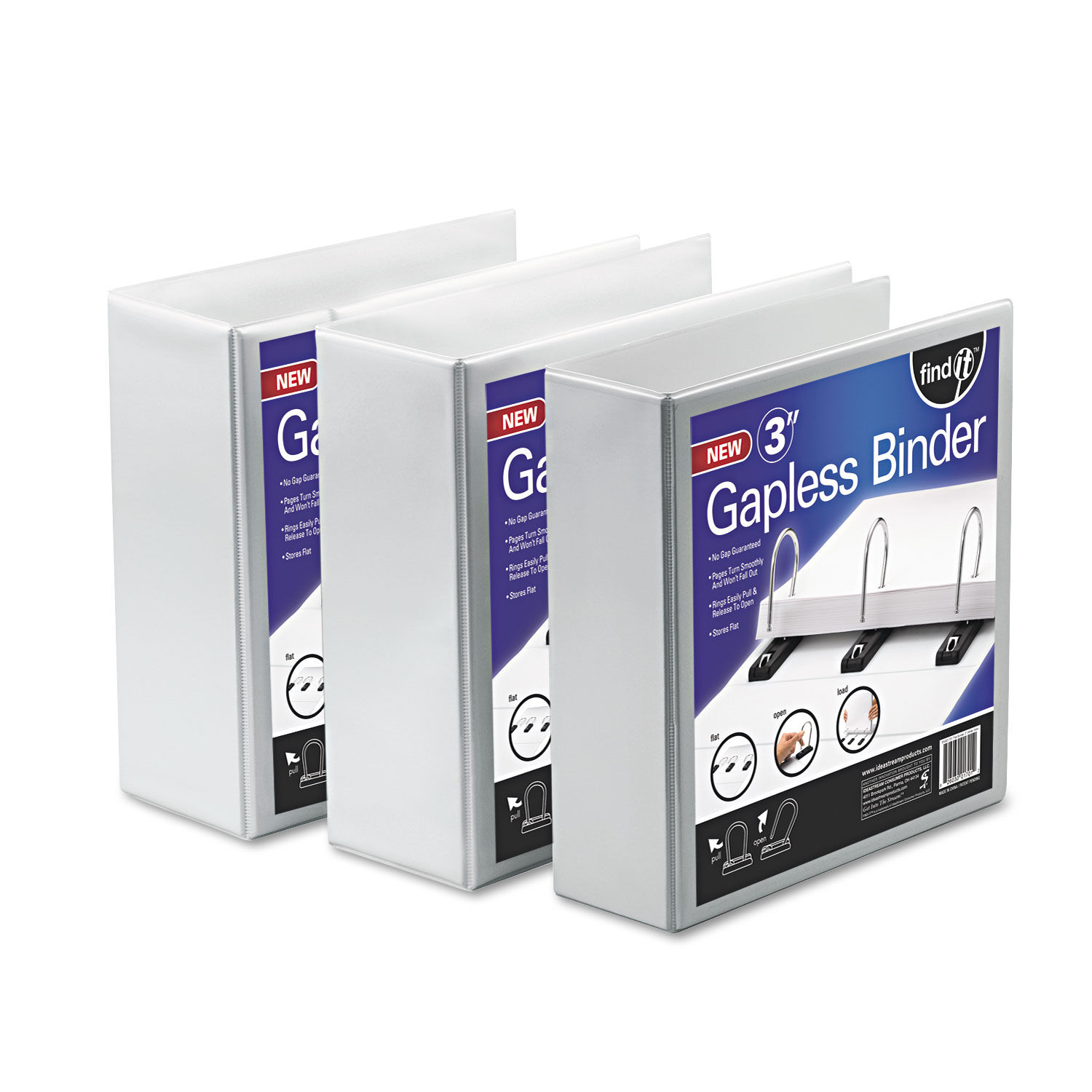 Gapless Loop Ring View Binder by find It™ IDESNS01705