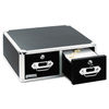 IDEVZ01395 - Vaultz Locking Two-Drawer Index Card Box, Holds 3,000 4 x 6 Cards, 17.5 x 14 x 6.5, Black