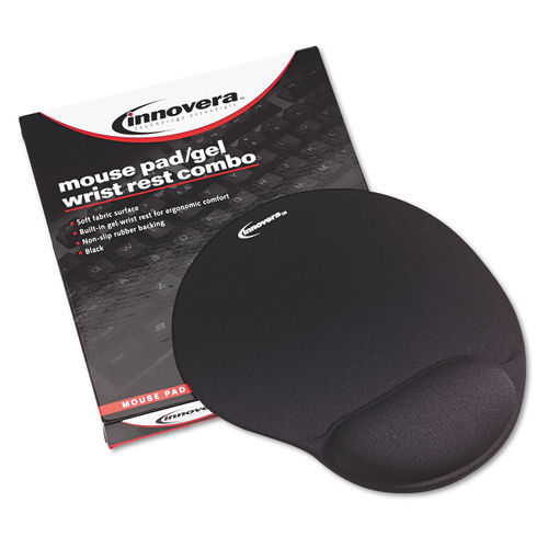 Compucessory Gel Mouse Pad 9 x 10 x 1 Black CCS55151 - Office Depot