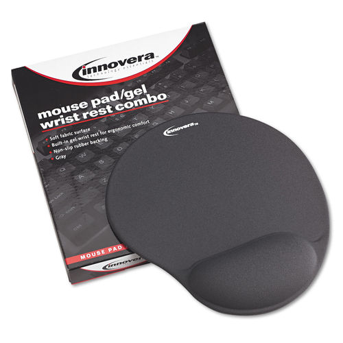 Monoprice Mouse Pad with Gel Wrist Rest, Silver - Bed Bath & Beyond -  18907581