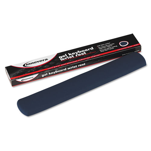 Innovera Mouse Pad with Fabric-Covered Gel Wrist Rest, 10.37 x 8.87, Black  - Mfr Part# IVR50448