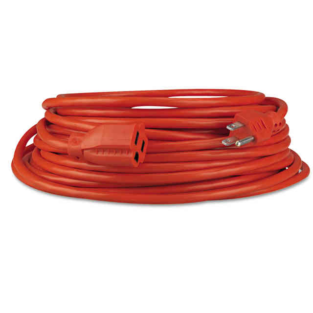 Innovera Indoor-Outdoor Extension Cord- 50 Feet- Orange