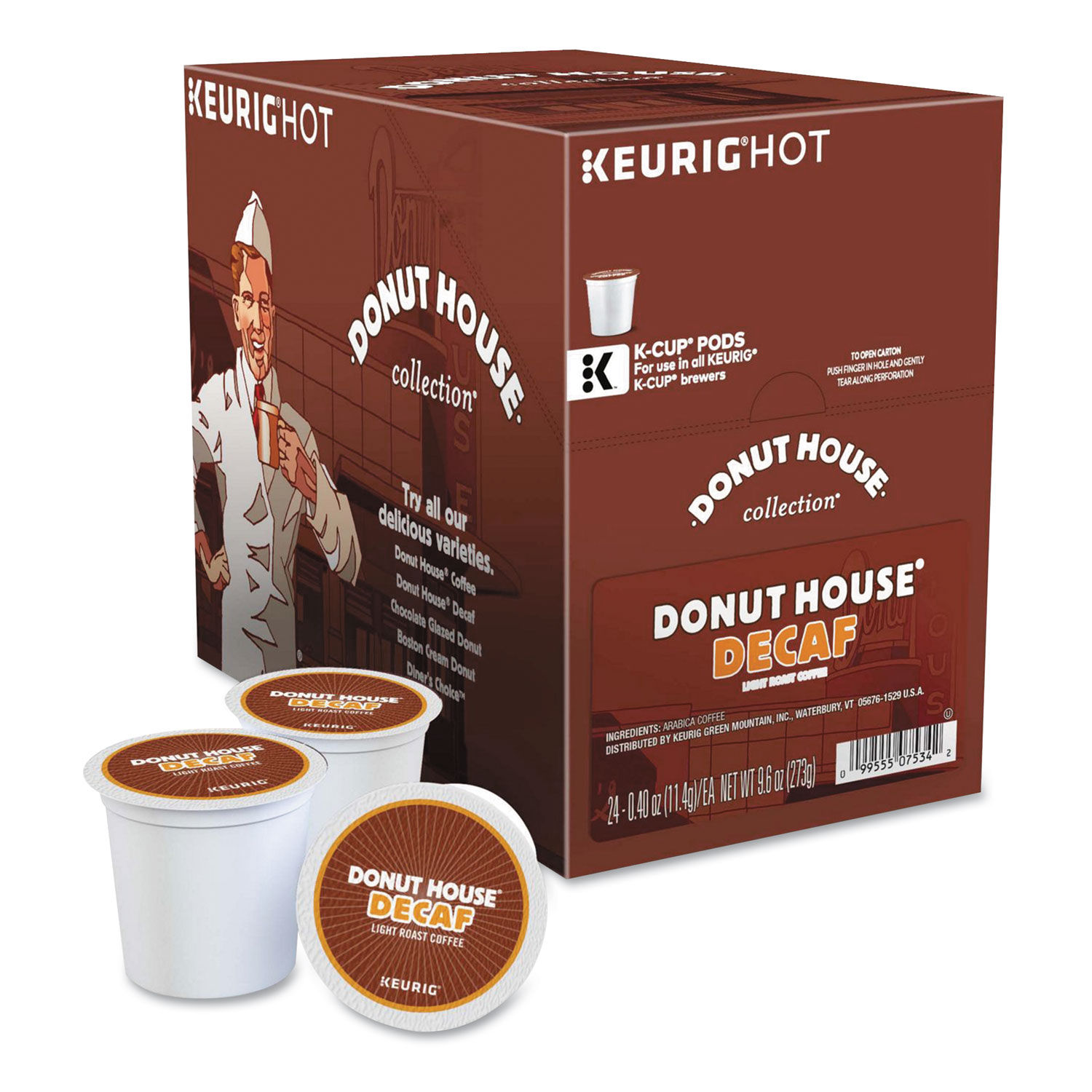 Donut House Decaf Coffee K-Cups by Donut House™ GMT7534 ...