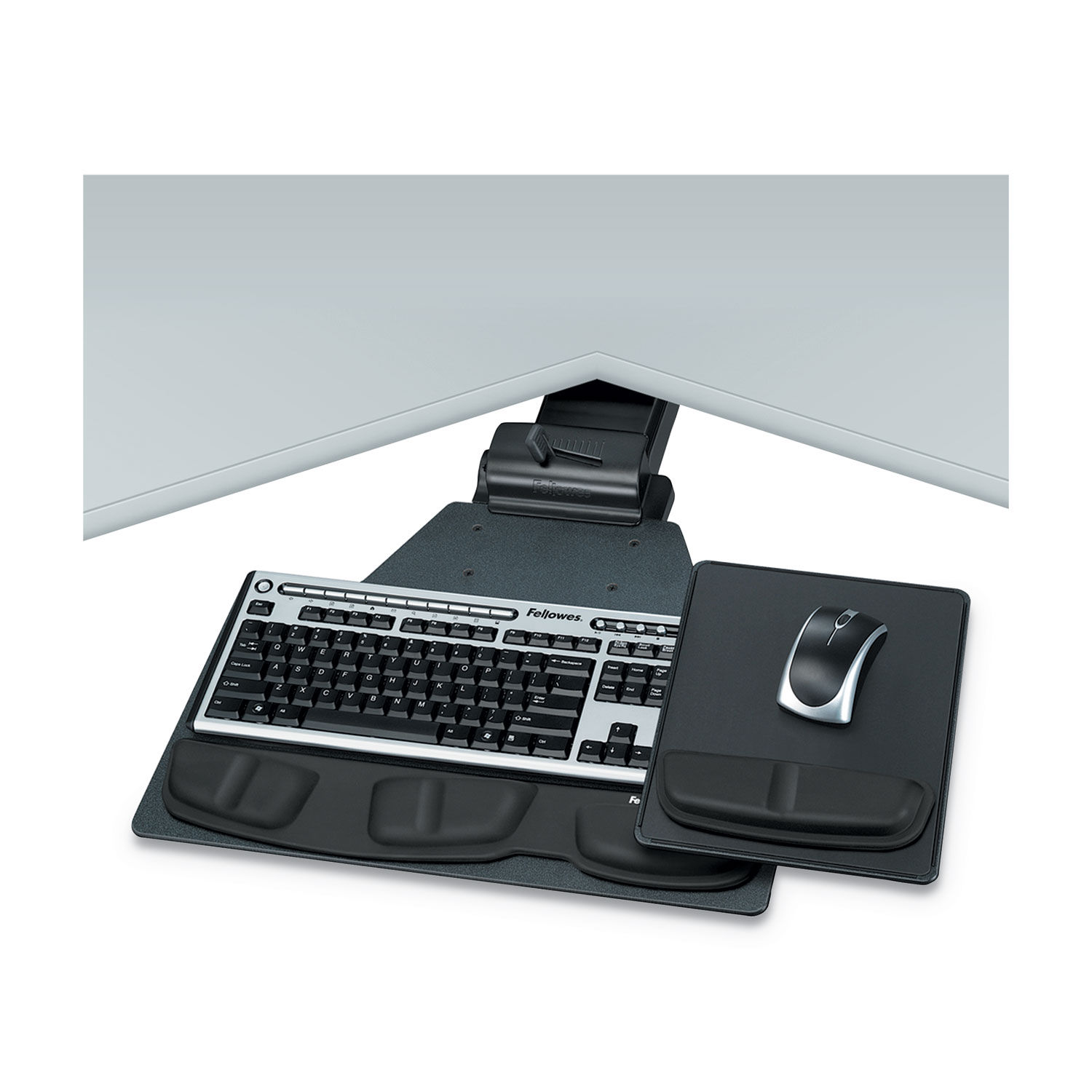 Professional Corner Executive Keyboard Tray by Fellowes® FEL8035901