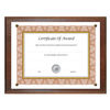 NUD18811M - Award-A-Plaque Document Holder, Acrylic/Plastic, 10.5 x 13, Walnut