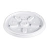 DCC8JL - Plastic Lids, Fits 8 oz to 10 oz Hot/Cold Foam Cups, Vented, White, 100/Pack, 10 Packs/Carton