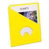 PFX32909 - Slash Pocket Project Folders, 3-Hole Punched, Straight Tab, Letter Size, Yellow, 25/Pack