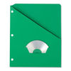 PFX32925 - Slash Pocket Project Folders, 3-Hole Punched, Straight Tab, Letter Size, Green, 25/Pack