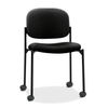 BSXVL606VA10 - VL606 Stacking Guest Chair without Arms, Fabric Upholstery, 21.25" x 21" x 32.75", Black Seat, Black Back, Black Base