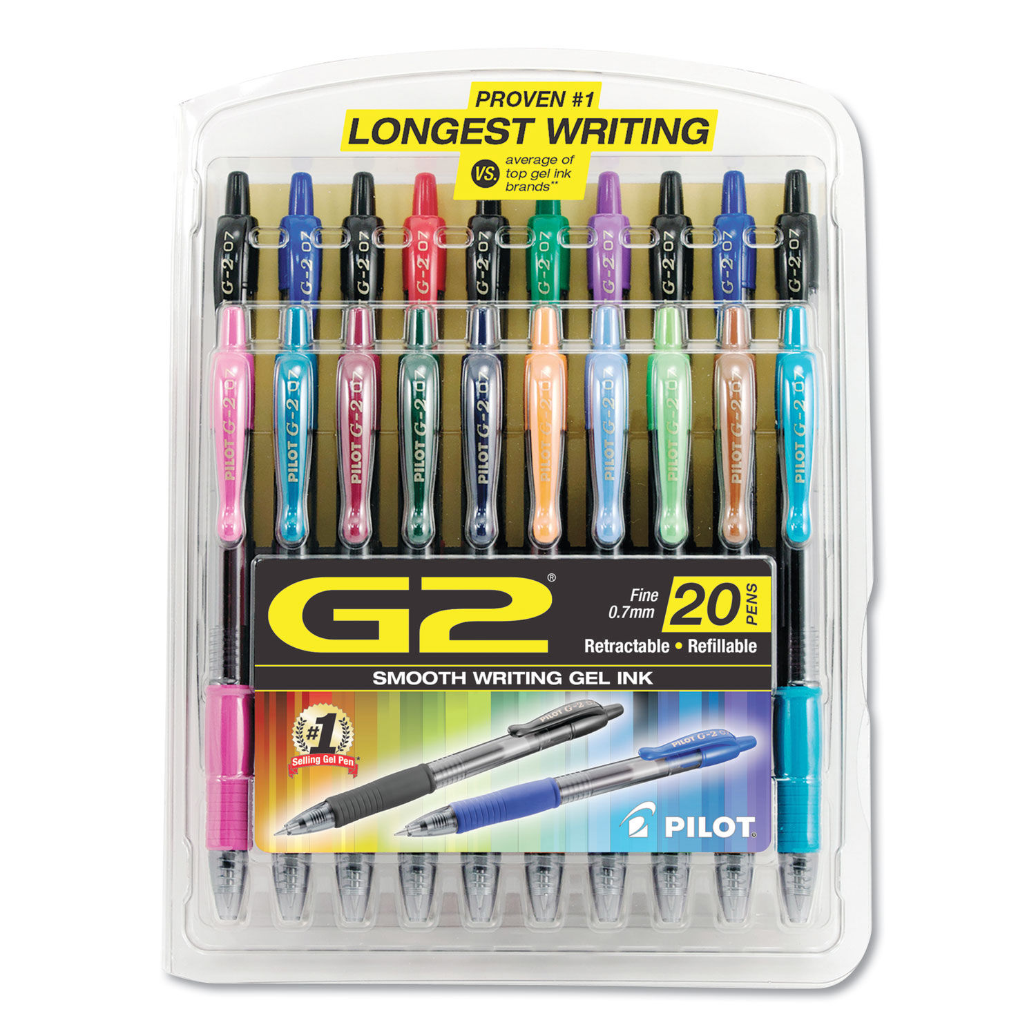 Pilot G2 Assorted Colors Gel Pen (20 ct.) - Sam's Club