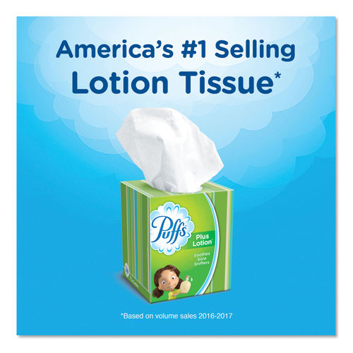 Puffs Plus Lotion White Facial Tissues 124 ct Box