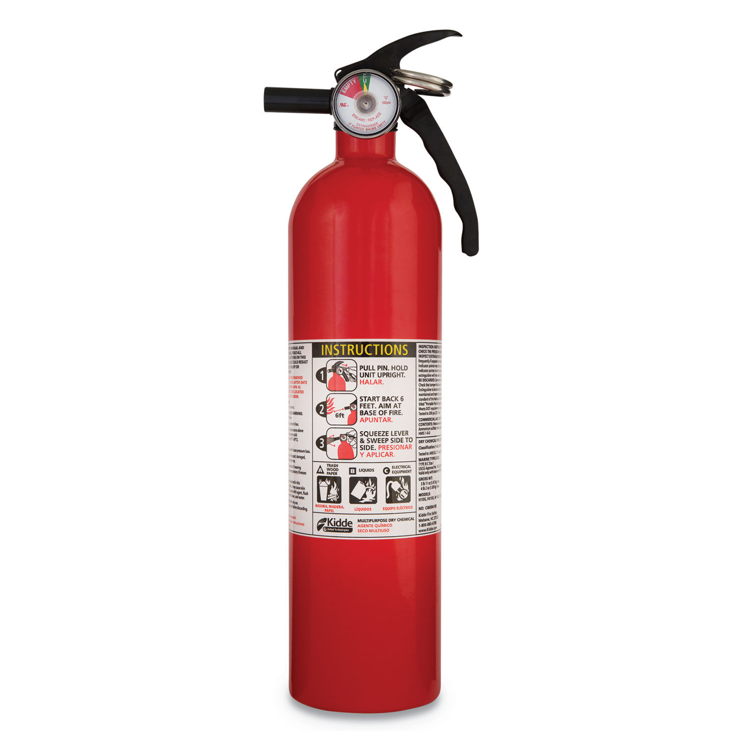 fire extinguisher label