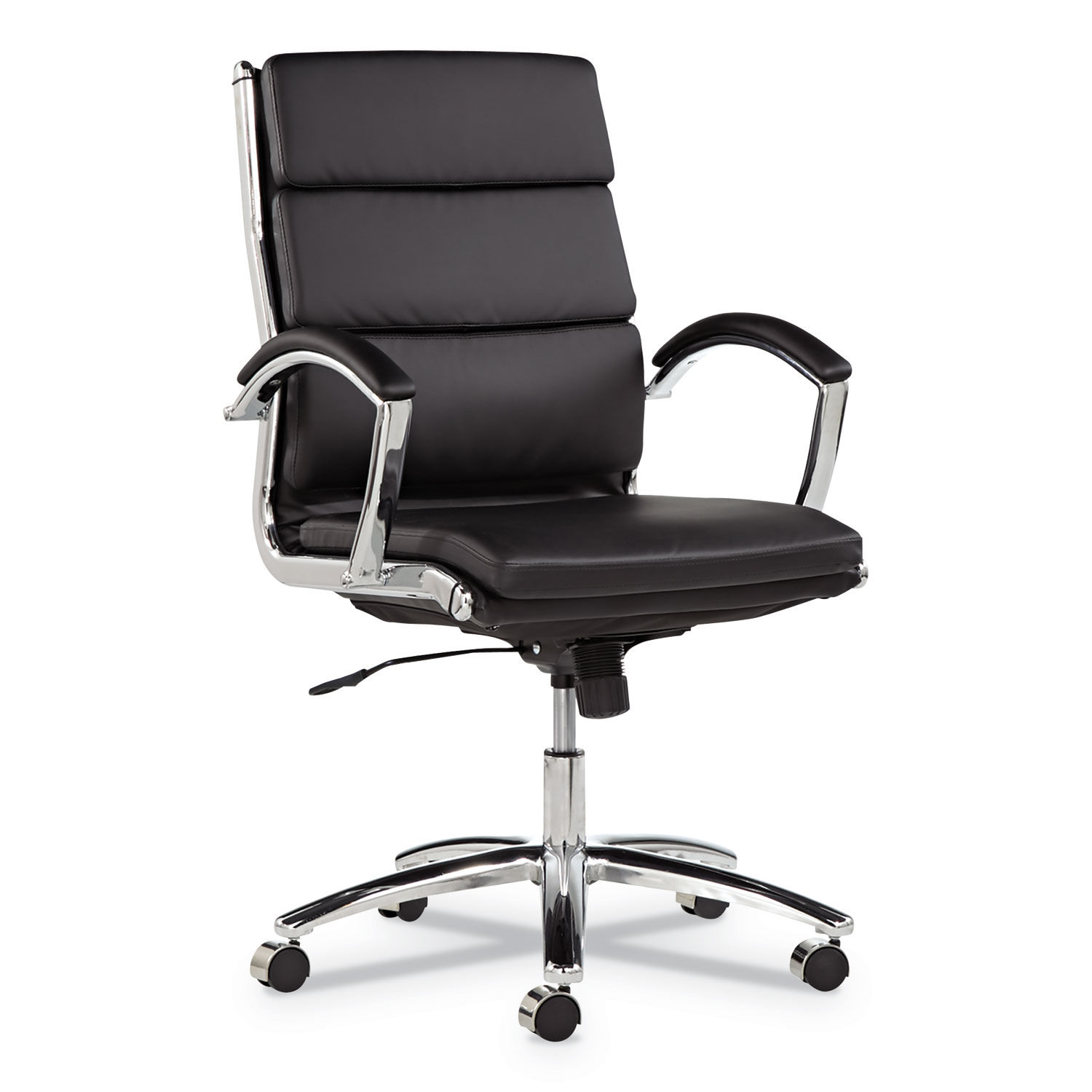 slim leather office chair