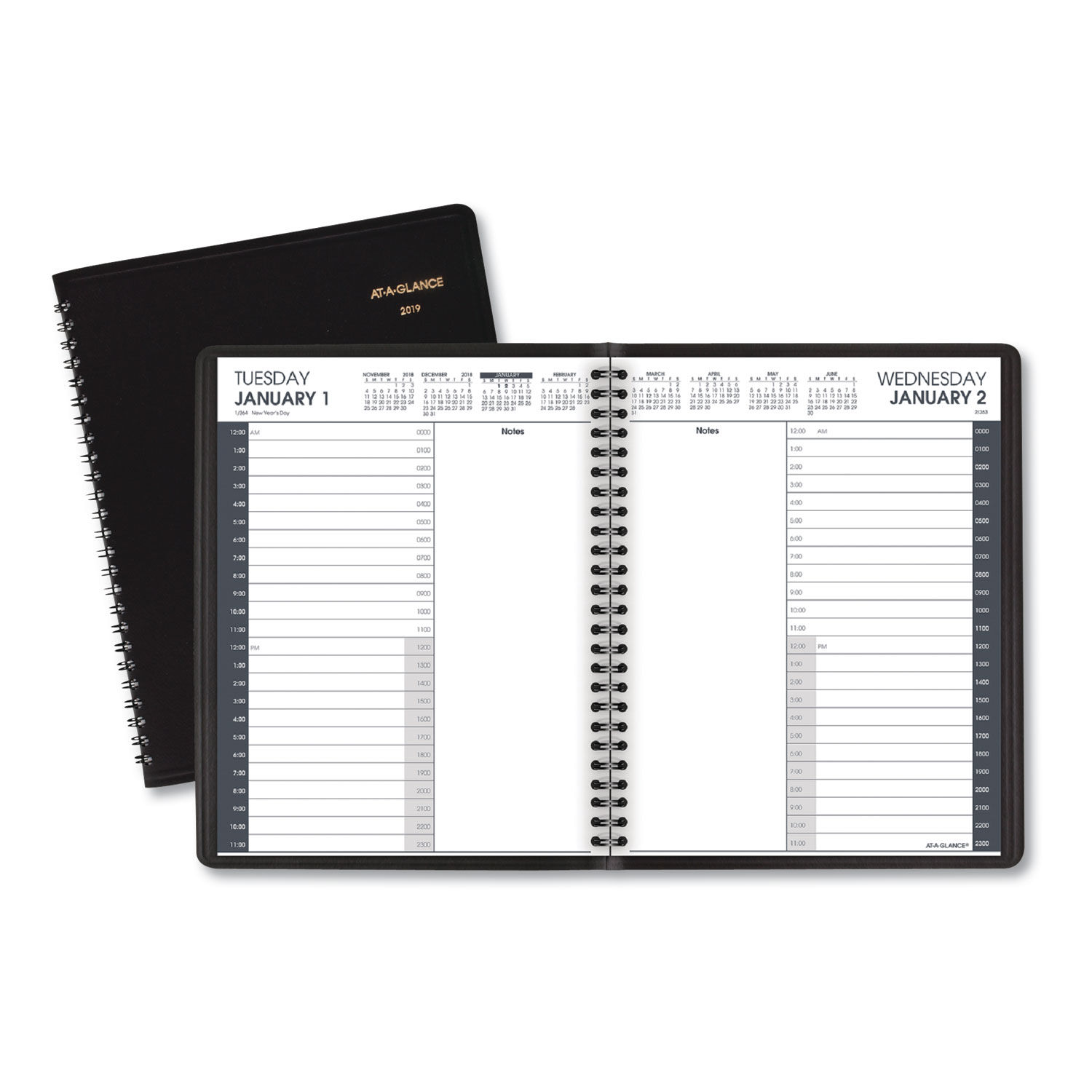 24-Hour Daily Appointment Book by AT-A-GLANCE® AAG7082405 ...
