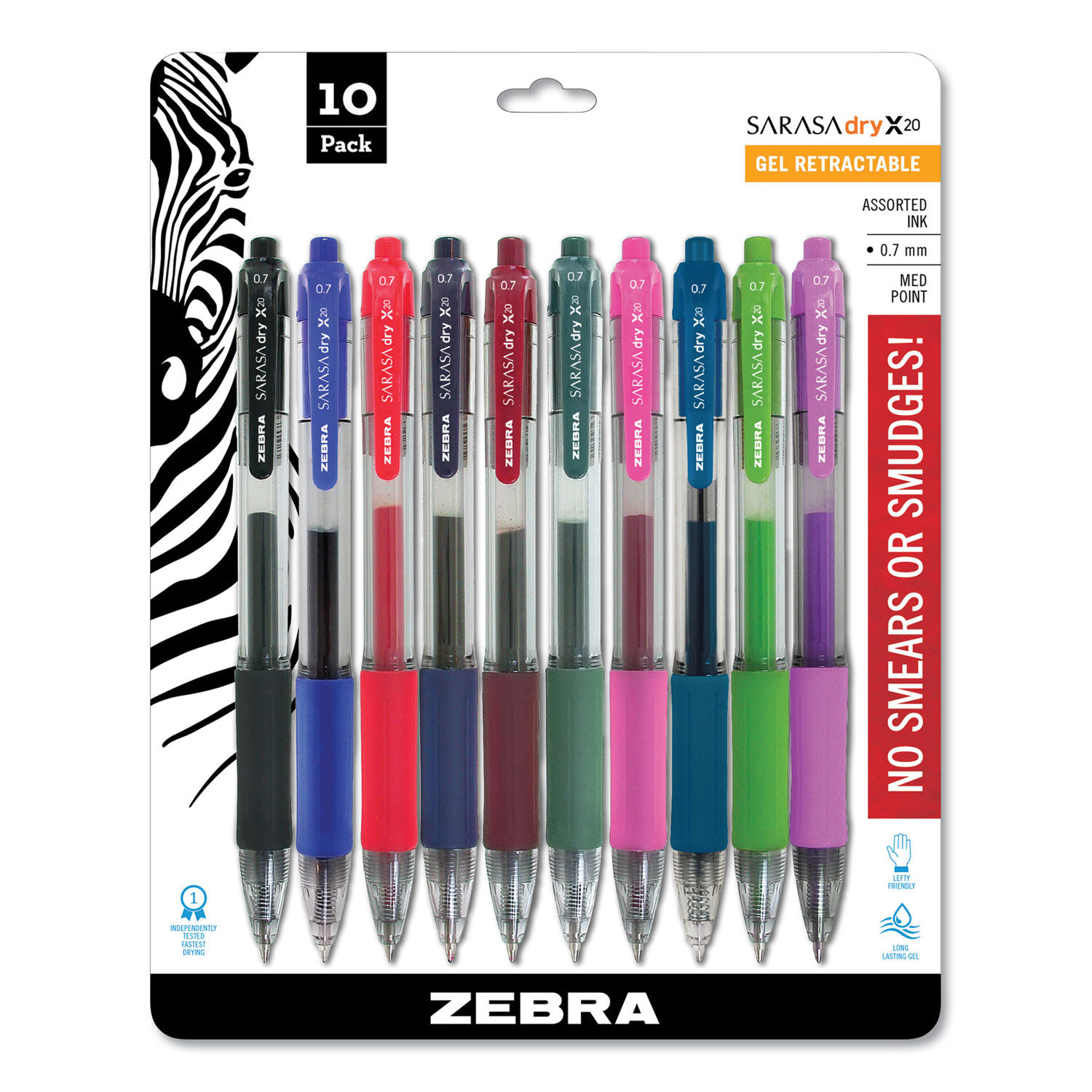 Zebra JF Refill for Jimnie Gel RT/Sarasa/Z-Grip Gel Roller Ball Med Blk 2/Pack