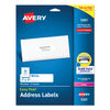 AVE5261 - Easy Peel White Address Labels w/ Sure Feed Technology, Laser Printers, 1 x 4, White, 20/Sheet, 25 Sheets/Pack