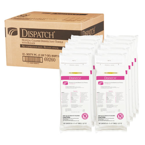 Dispatch Cleaner Disinfectant Towels with Bleach by Clorox® Healthcare