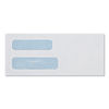 QUA24532 - Double Window Security-Tinted Check Envelope, #8 5/8, Commercial Flap, Gummed Closure, 3.63 x 8.63, White, 500/Box