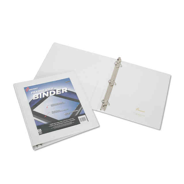 Universal® Slant-Ring View Binder, 3 Rings, 4 Capacity, 11 x 8.5, White