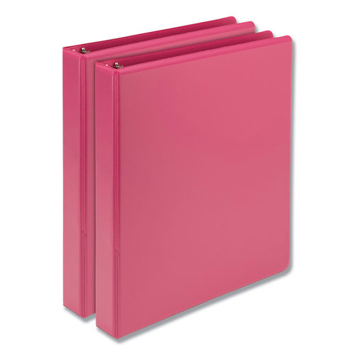 Binder Pouches,Deep Pink Pencil Pouch for 3 Ring Binder 2 Pack