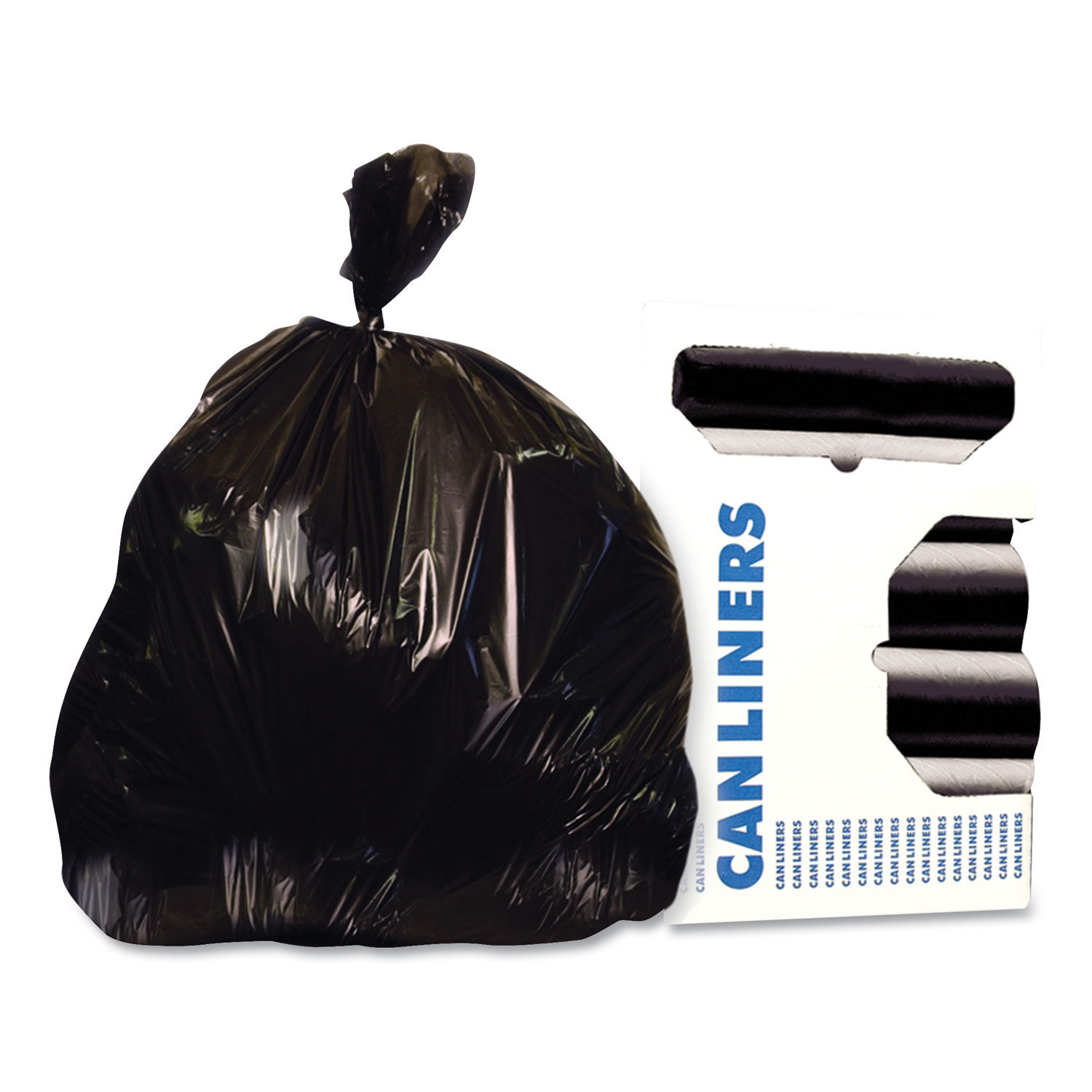 40-45 Gallon Trash Bags, 1.5Mil, Black Heavy Duty Garbage Can Liners 36'' x  44'' (60 Count) 