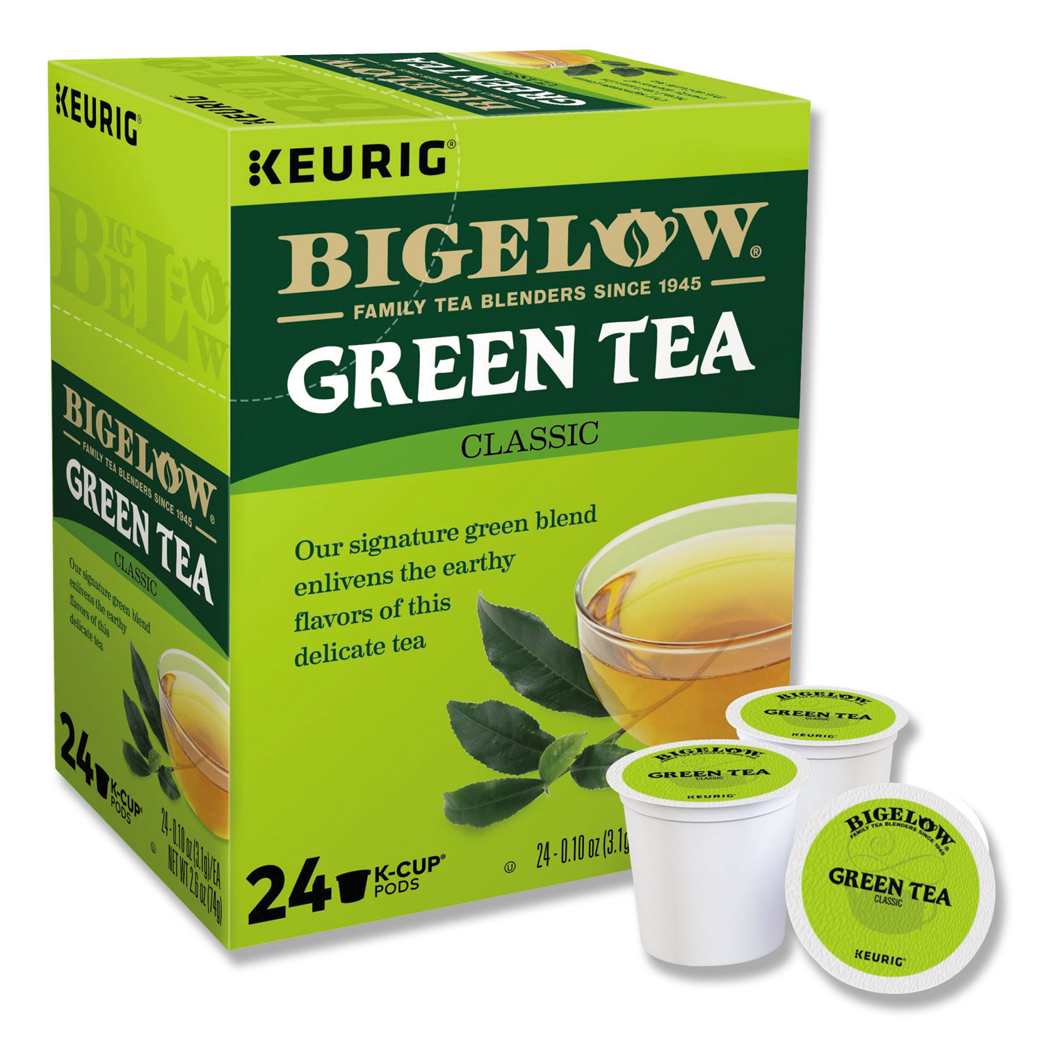 Green Tea K-Cup Pack by Bigelow® GMT6085CT | OnTimeSupplies.com