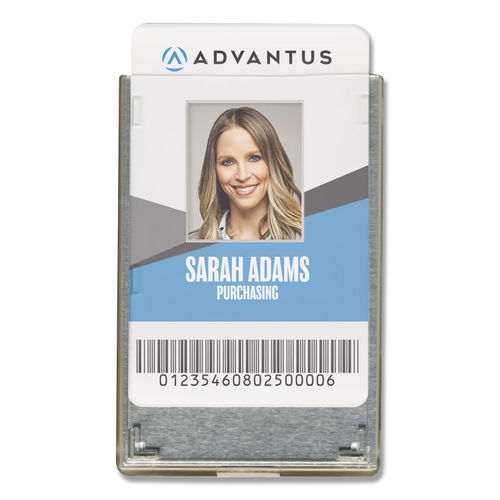 Rigid Two-Badge RFID Blocking Smart Card Holder by Advantus AVT76416 ...