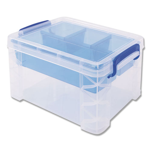 Super Stacker Divided Storage Box by Advantus AVT37375 | OnTimeSupplies.com