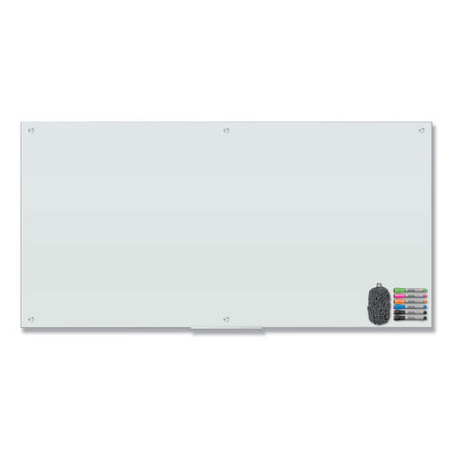 U Brands Black Glass Dry Erase Board