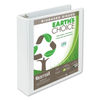 SAM18967 - Earth's Choice Plant-Based Round Ring View Binder, 3 Rings, 2" Capacity, 11 x 8.5, White