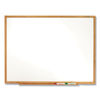 QRTS578 - Classic Series Total Erase Dry Erase Boards, 96 x 48, White Surface, Oak Fiberboard Frame