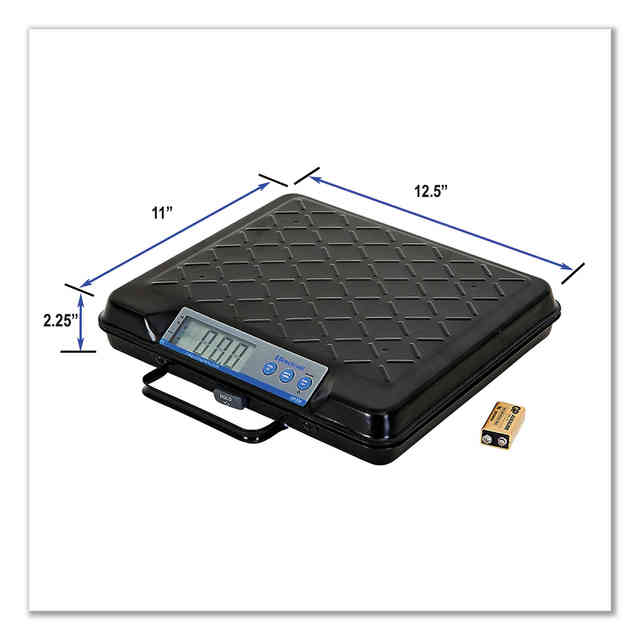 Portable Electronic Utility Bench Scale, 100 lb Capacity, 12.5 x 10.95 x  2.2 Platform