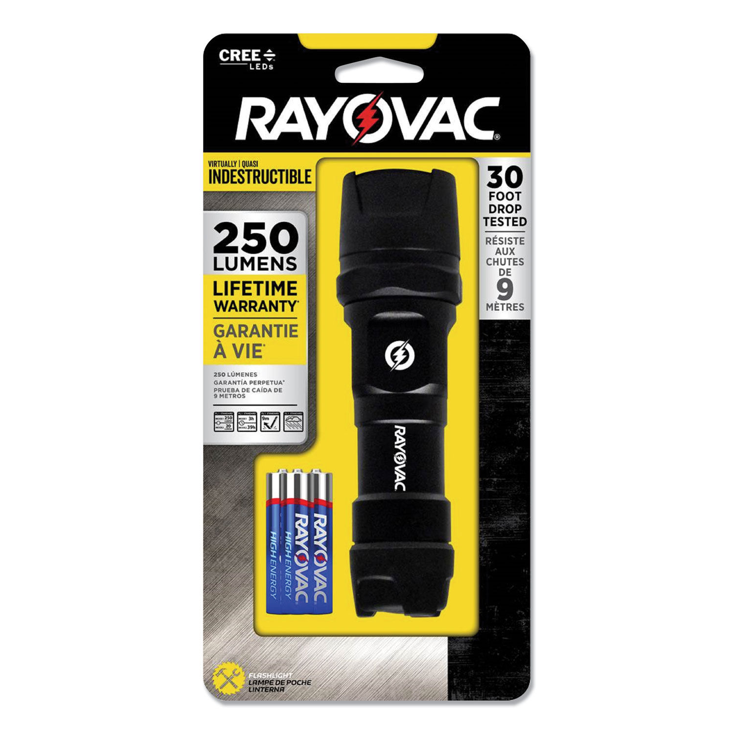 Virtually Indestructible LED Flashlight by Rayovac® RAYDIY3AAABE