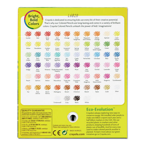 Crayola Short Colored Pencils Hinged Top Box with Sharpener - CYO683364 