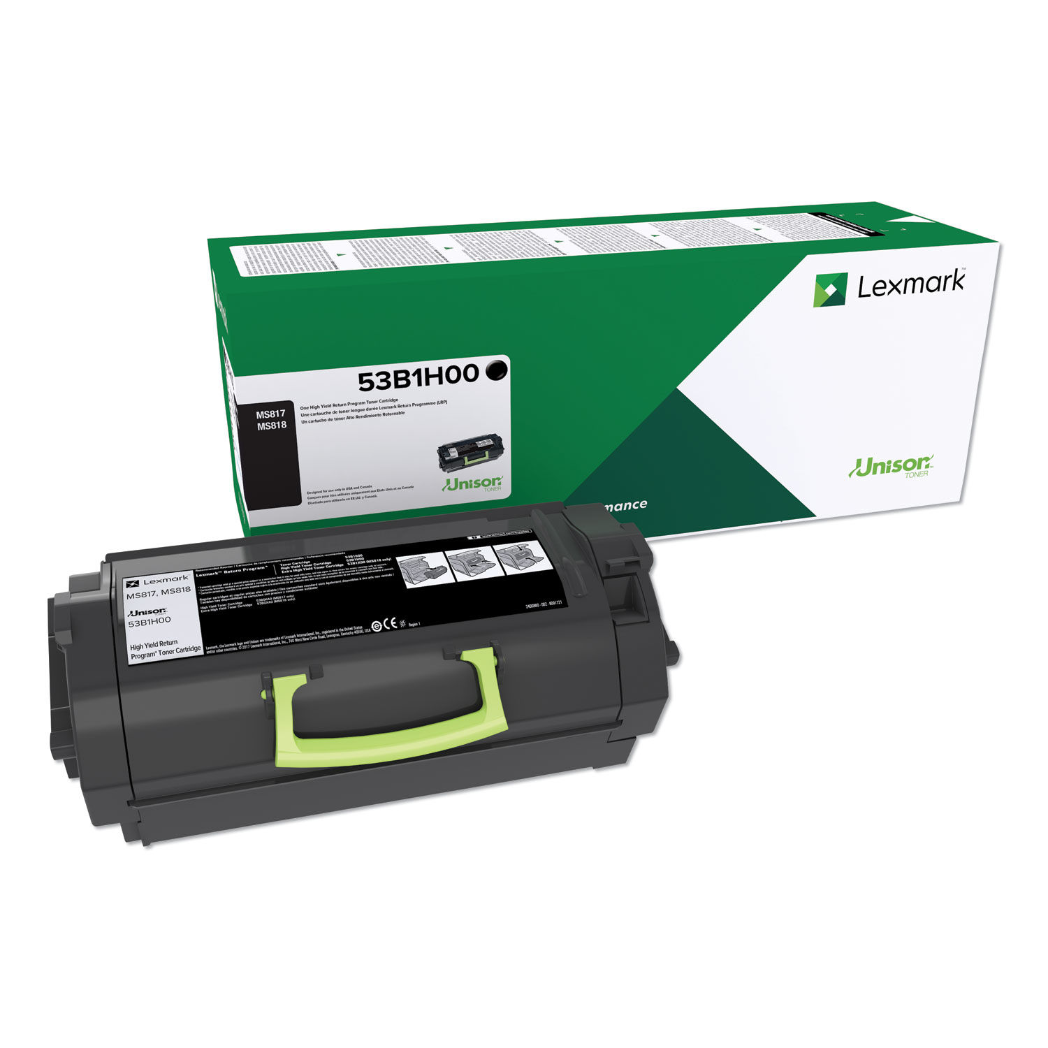 53B1000 High-Yield Toner by Lexmark™ LEX53B1H00 | OnTimeSupplies.com