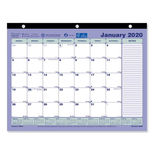 Monthly Desk Pad Calendar 11 X 8 12 2020