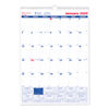 REDC171102 - Twin-Wirebound Wall Calendar, One Month per Page, 12 x 17, White Sheets, 12-Month (Jan to Dec): 2024